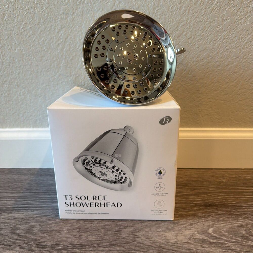T3 Source Filtered Showerhead (model 73311)  with 7 spray settings in chrome